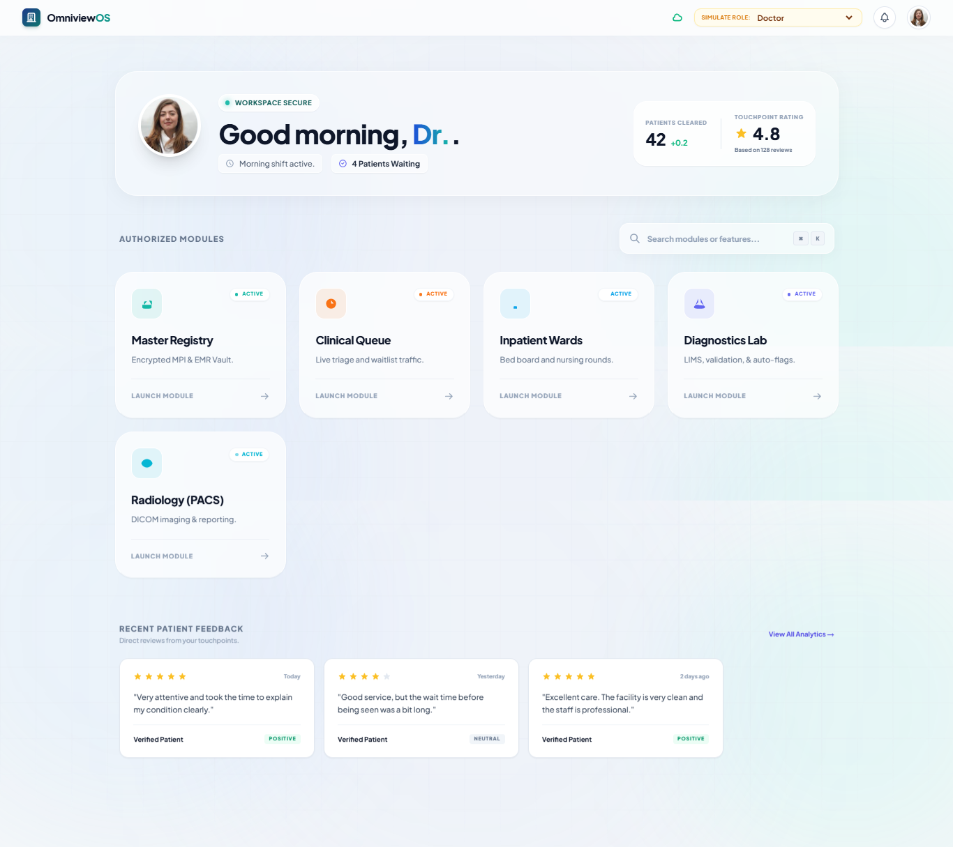 OmniviewOS Dashboard